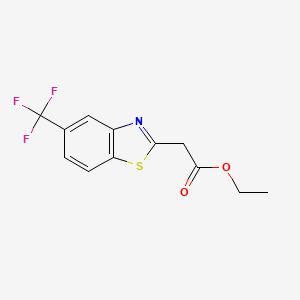 molecular formula C12H10F3NO2S B2793515 Ethyl 2-(5-(trifluoromethyl)benzo[d]thiazol-2-yl)acetate CAS No. 1126637-92-0