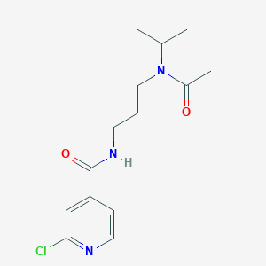 molecular formula C14H20ClN3O2 B2793530 N-{3-[(2-chloropyridin-4-yl)formamido]propyl}-N-(propan-2-yl)acetamide CAS No. 1252181-18-2