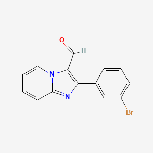 molecular formula C14H9BrN2O B2793533 2-(3-Bromophenyl)imidazo[1,2-a]pyridine-3-carbaldehyde CAS No. 881040-26-2