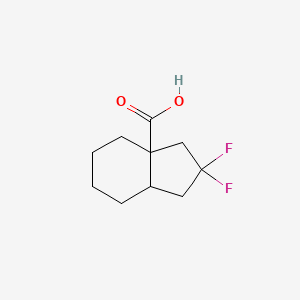 molecular formula C10H14F2O2 B2793535 2,2-Difluorooctahydro-3aH-indene-3a-carboxylic acid CAS No. 1780300-27-7