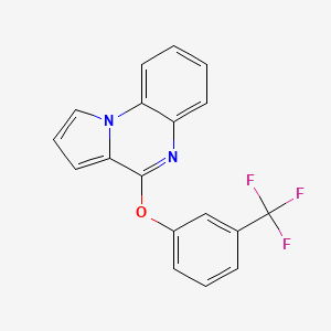 molecular formula C18H11F3N2O B2793554 4-[3-(Trifluoromethyl)phenoxy]pyrrolo[1,2-a]quinoxaline CAS No. 478032-24-5