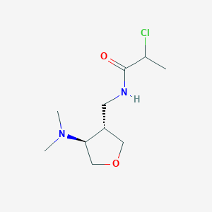 2-Chloro-N-[[(3S,4S)-4-(dimethylamino)oxolan-3-yl]methyl]propanamide
