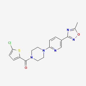 (5-Chlorothiophen-2-yl)(4-(5-(5-methyl-1,2,4-oxadiazol-3-yl)pyridin-2-yl)piperazin-1-yl)methanone