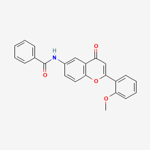 N-[2-(2-methoxyphenyl)-4-oxochromen-6-yl]benzamide