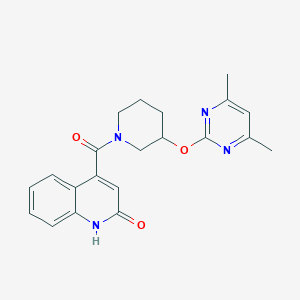 molecular formula C21H22N4O3 B2793611 4-{3-[(4,6-dimethylpyrimidin-2-yl)oxy]piperidine-1-carbonyl}quinolin-2-ol CAS No. 2097864-04-3