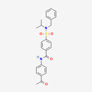 molecular formula C25H26N2O4S B2793654 N-(4-acetylphenyl)-4-[benzyl(propan-2-yl)sulfamoyl]benzamide CAS No. 868676-90-8