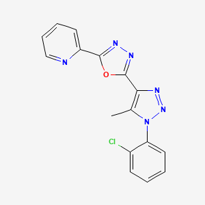 2-(1-(2-chlorophenyl)-5-methyl-1H-1,2,3-triazol-4-yl)-5-(pyridin-2-yl)-1,3,4-oxadiazole