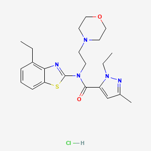 1-ethyl-N-(4-ethylbenzo[d]thiazol-2-yl)-3-methyl-N-(2-morpholinoethyl)-1H-pyrazole-5-carboxamide hydrochloride