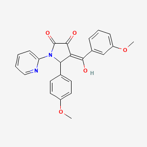 3-hydroxy-4-(3-methoxybenzoyl)-5-(4-methoxyphenyl)-1-(pyridin-2-yl)-1H-pyrrol-2(5H)-one