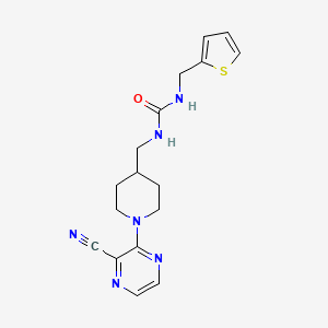 1-((1-(3-Cyanopyrazin-2-yl)piperidin-4-yl)methyl)-3-(thiophen-2-ylmethyl)urea