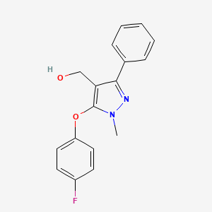 [5-(4-fluorophenoxy)-1-methyl-3-phenyl-1H-pyrazol-4-yl]methanol