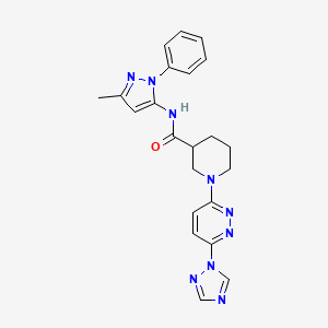 1-(6-(1H-1,2,4-triazol-1-yl)pyridazin-3-yl)-N-(3-methyl-1-phenyl-1H-pyrazol-5-yl)piperidine-3-carboxamide