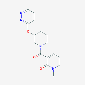 1-methyl-3-(3-(pyridazin-3-yloxy)piperidine-1-carbonyl)pyridin-2(1H)-one