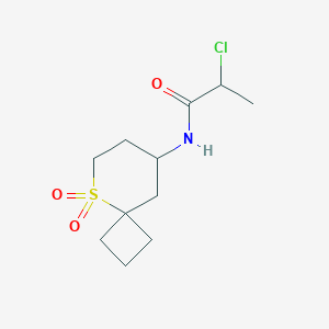 2-Chloro-N-(5,5-dioxo-5lambda6-thiaspiro[3.5]nonan-8-yl)propanamide
