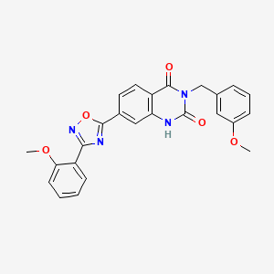 3-(3-methoxybenzyl)-7-(3-(2-methoxyphenyl)-1,2,4-oxadiazol-5-yl)quinazoline-2,4(1H,3H)-dione