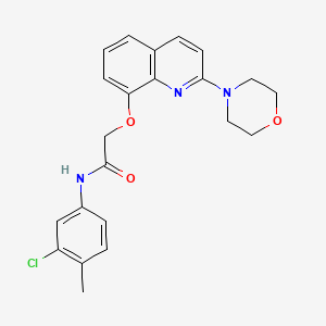 N-(3-chloro-4-methylphenyl)-2-((2-morpholinoquinolin-8-yl)oxy)acetamide