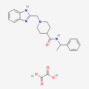 1-((1H-benzo[d]imidazol-2-yl)methyl)-N-(1-phenylethyl)piperidine-4-carboxamide oxalate