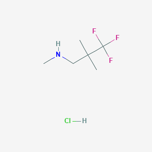 3,3,3-Trifluoro-N,2,2-trimethylpropan-1-amine hcl
