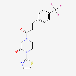 1-(Thiazol-2-yl)-4-(3-(4-(trifluoromethyl)phenyl)propanoyl)piperazin-2-one