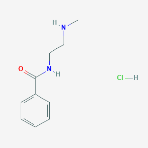 molecular formula C10H15ClN2O B2793710 N-[2-(Methylamino)ethyl]benzamide;hydrochloride CAS No. 1021188-75-9