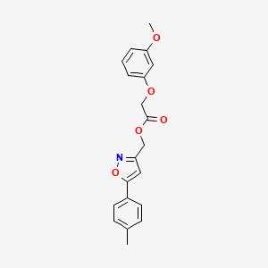 (5-(p-Tolyl)isoxazol-3-yl)methyl 2-(3-methoxyphenoxy)acetate