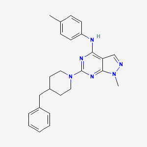 6-(4-benzylpiperidin-1-yl)-1-methyl-N-(4-methylphenyl)-1H-pyrazolo[3,4-d]pyrimidin-4-amine