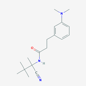 N-(1-cyano-1,2,2-trimethylpropyl)-3-[3-(dimethylamino)phenyl]propanamide