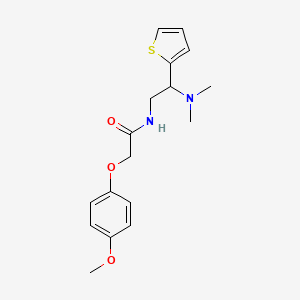 molecular formula C17H22N2O3S B2793737 N-(2-(dimethylamino)-2-(thiophen-2-yl)ethyl)-2-(4-methoxyphenoxy)acetamide CAS No. 923673-40-9