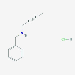 molecular formula C11H14ClN B2793747 N-benzylbut-2-yn-1-amine hydrochloride CAS No. 1179377-51-5