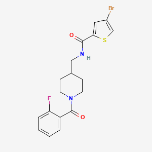 4-bromo-N-((1-(2-fluorobenzoyl)piperidin-4-yl)methyl)thiophene-2-carboxamide