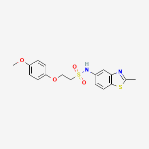 2-(4-methoxyphenoxy)-N-(2-methylbenzo[d]thiazol-5-yl)ethanesulfonamide