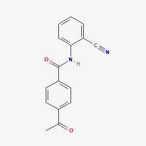 4-acetyl-N-(2-cyanophenyl)benzamide