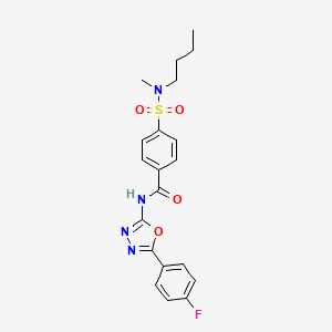 4-[butyl(methyl)sulfamoyl]-N-[5-(4-fluorophenyl)-1,3,4-oxadiazol-2-yl]benzamide
