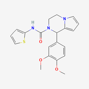molecular formula C20H21N3O3S B2793770 1-(3,4-dimethoxyphenyl)-N-(thiophen-2-yl)-1H,2H,3H,4H-pyrrolo[1,2-a]pyrazine-2-carboxamide CAS No. 899960-84-0
