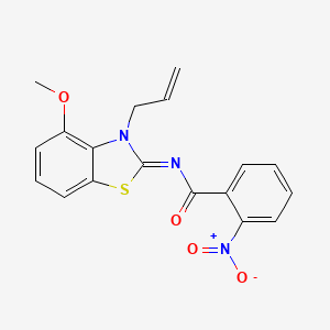 molecular formula C18H15N3O4S B2793775 (Z)-N-(3-allyl-4-methoxybenzo[d]thiazol-2(3H)-ylidene)-2-nitrobenzamide CAS No. 868376-63-0