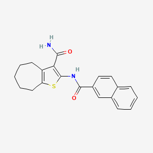 2-(naphthalene-2-carbonylamino)-5,6,7,8-tetrahydro-4H-cyclohepta[b]thiophene-3-carboxamide