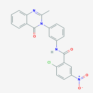 2-chloro-N-(3-(2-methyl-4-oxoquinazolin-3(4H)-yl)phenyl)-5-nitrobenzamide