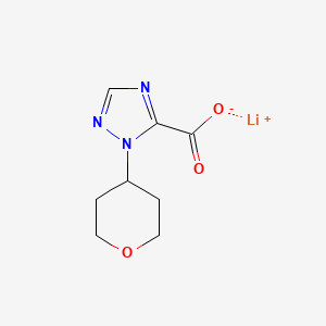 Lithium;2-(oxan-4-yl)-1,2,4-triazole-3-carboxylate