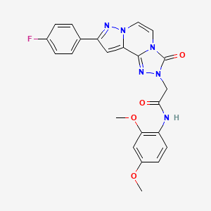 molecular formula C23H19FN6O4 B2793792 N-(2,4-dimethoxyphenyl)-2-[9-(4-fluorophenyl)-3-oxopyrazolo[1,5-a][1,2,4]triazolo[3,4-c]pyrazin-2(3H)-yl]acetamide CAS No. 1207034-23-8