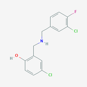 4-Chloro-2-{[(3-chloro-4-fluorobenzyl)amino]methyl}phenol
