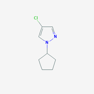 molecular formula C8H11ClN2 B2793802 4-Chloro-1-cyclopentyl-1H-pyrazole CAS No. 1205839-54-8