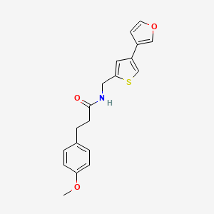 molecular formula C19H19NO3S B2793806 N-{[4-(furan-3-yl)thiophen-2-yl]methyl}-3-(4-methoxyphenyl)propanamide CAS No. 2379996-06-0