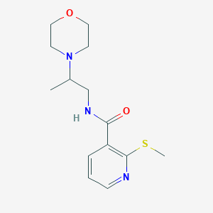 molecular formula C14H21N3O2S B2793809 2-(methylsulfanyl)-N-[2-(morpholin-4-yl)propyl]pyridine-3-carboxamide CAS No. 1181523-86-3
