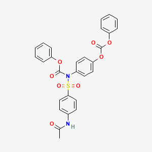 molecular formula C28H22N2O8S B2793810 Phenyl (4-acetamidophenyl)sulfonyl(4-((phenoxycarbonyl)oxy)phenyl)carbamate CAS No. 448197-43-1