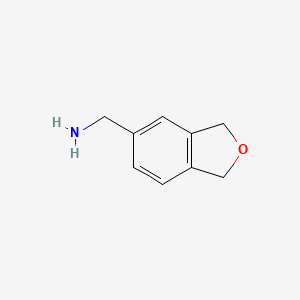molecular formula C9H11NO B2793834 (1,3-Dihydroisobenzofuran-5-yl)methanamine CAS No. 933726-50-2