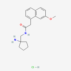 N-[(1-Aminocyclopentyl)methyl]-2-(7-methoxynaphthalen-1-yl)acetamide;hydrochloride