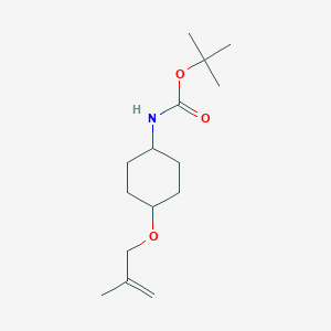 molecular formula C15H27NO3 B2793840 trans Tert-butyl (4-((2-methylallyl)oxy)cyclohexyl)carbamate CAS No. 2119574-79-5
