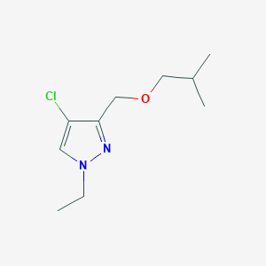 molecular formula C10H17ClN2O B2793842 4-chloro-1-ethyl-3-(isobutoxymethyl)-1H-pyrazole CAS No. 1856018-59-1