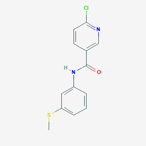 molecular formula C13H11ClN2OS B2793844 6-chloro-N-[3-(methylsulfanyl)phenyl]pyridine-3-carboxamide CAS No. 667443-20-1