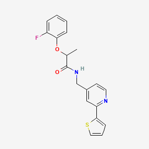 2-(2-fluorophenoxy)-N-((2-(thiophen-2-yl)pyridin-4-yl)methyl)propanamide